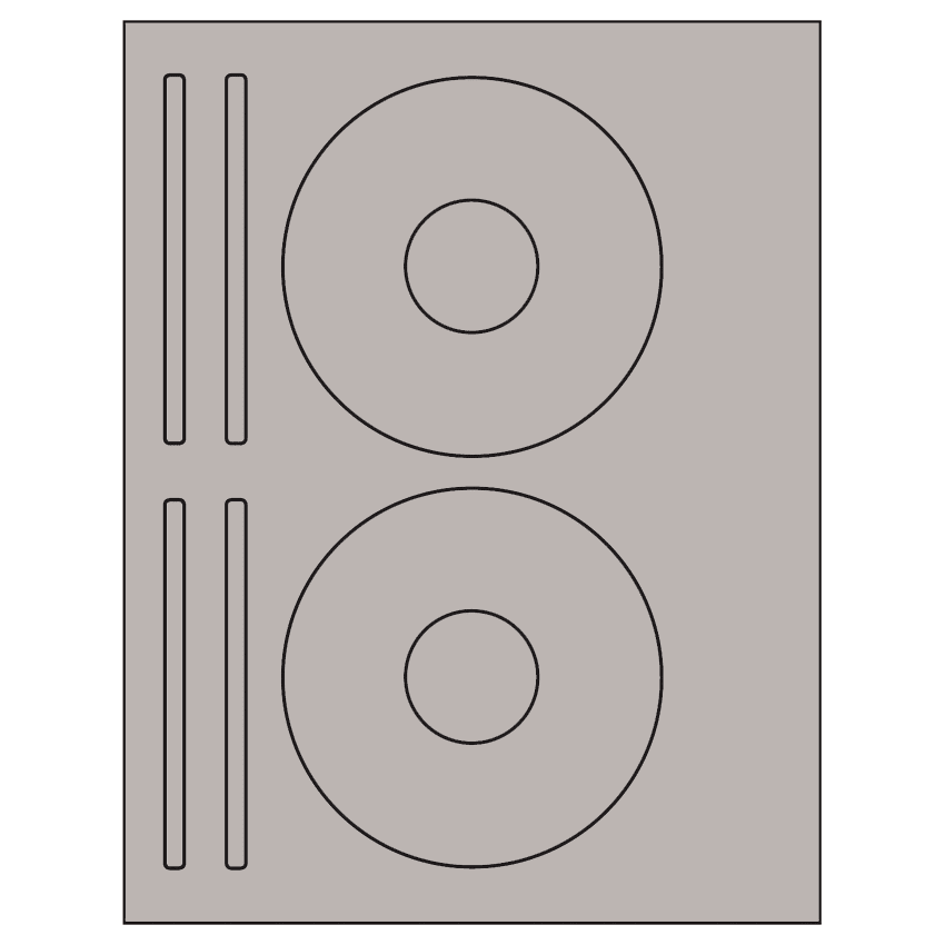 4.625" x 4.625" Gray Sheet Labels