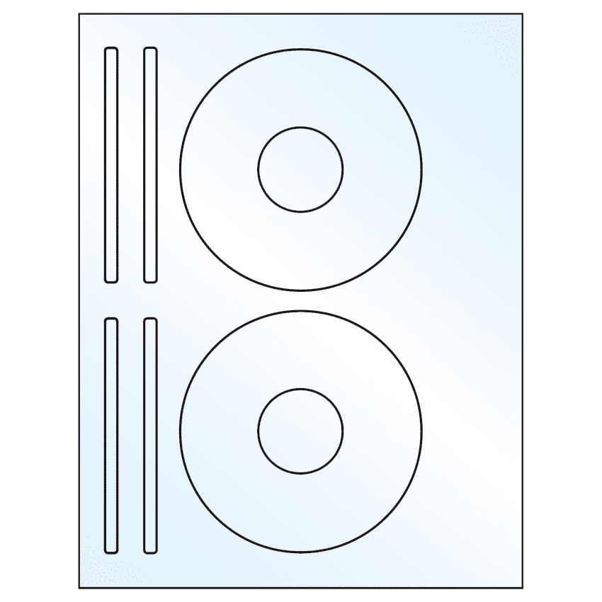 4.625" x 4.625" White Mid Gloss Sheet Labels