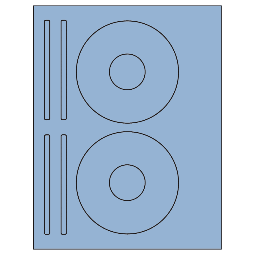 4.625" x 4.625" Pastel Blue Sheet Labels