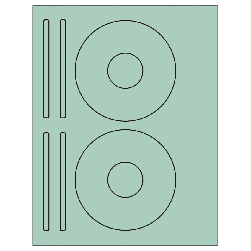 4.625" x 4.625" Pastel Green Sheet Labels