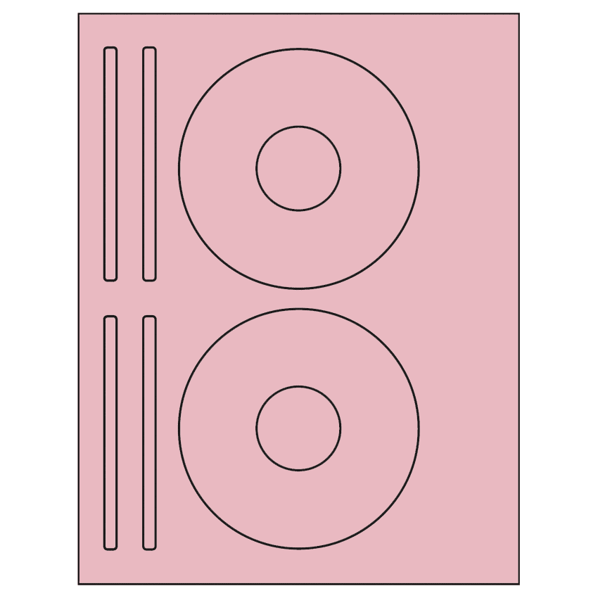 4.625" x 4.625" Pastel Pink Sheet Labels
