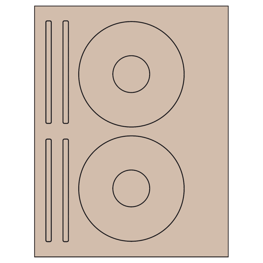 4.625" x 4.625" Pastel Tan Sheet Labels