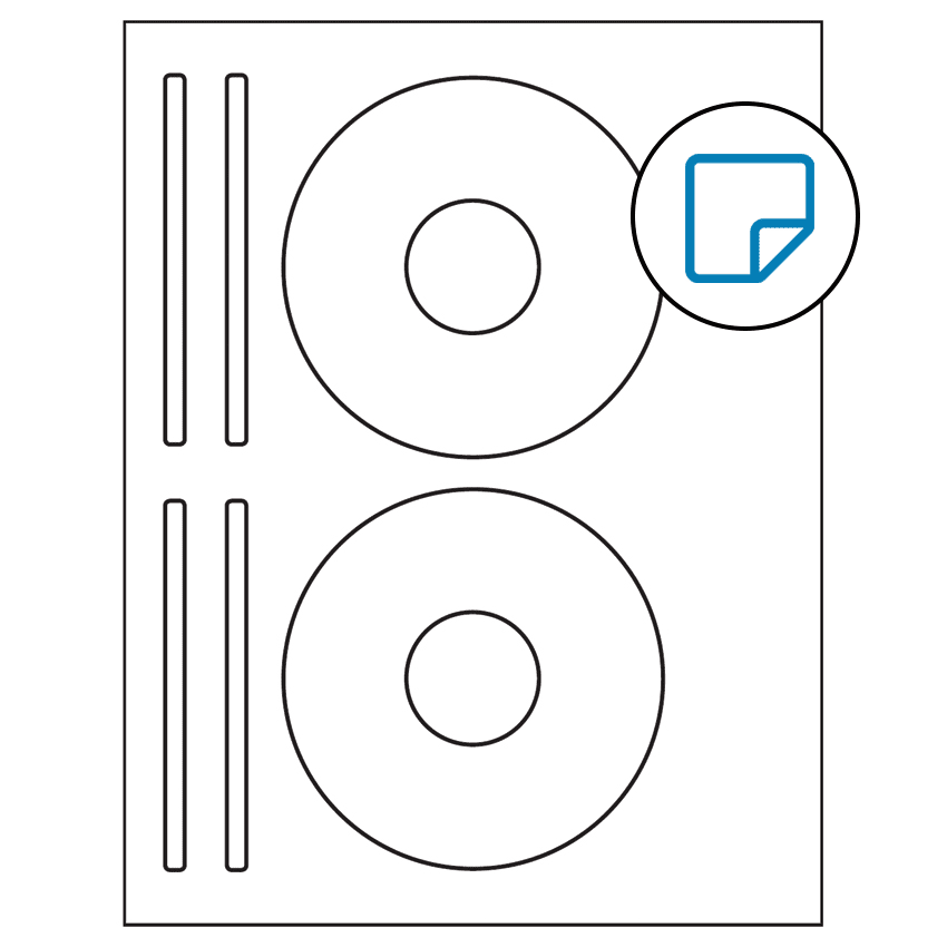 4.625" x 4.625" White Sheet Labels - Removable Adhesive