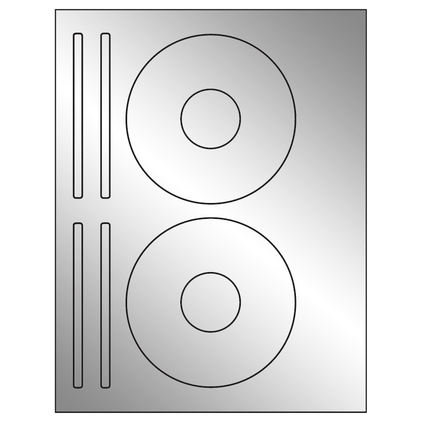 4.625" x 4.625" Silver Foil Sheet Labels