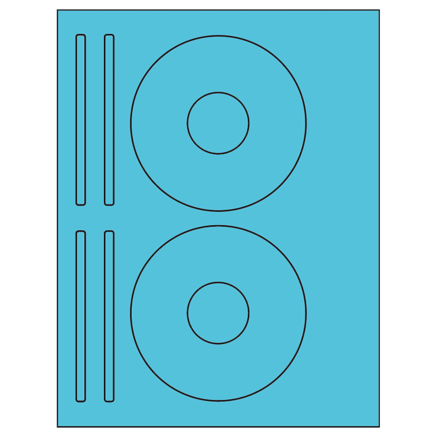 4.625" x 4.625" Turquoise Sheet Labels