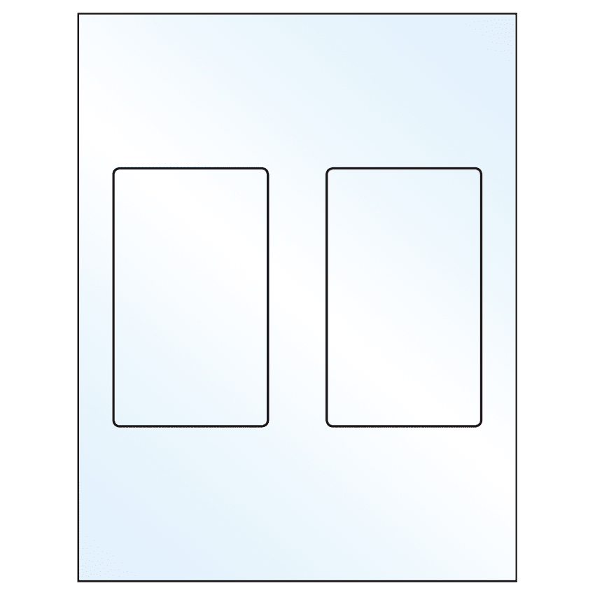 3" x 5" Crystal Clear Rectangular Sheet Labels
