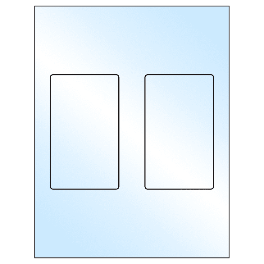 3" x 5" White Premium High Gloss Rectangular Sheet Labels