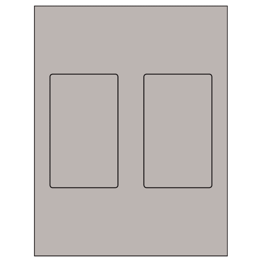 3" x 5" Gray Rectangular Sheet Labels