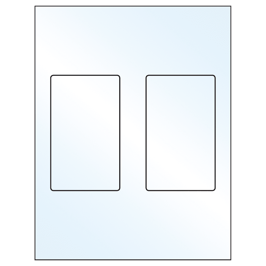 3" x 5" White Mid Gloss Rectangular Sheet Labels