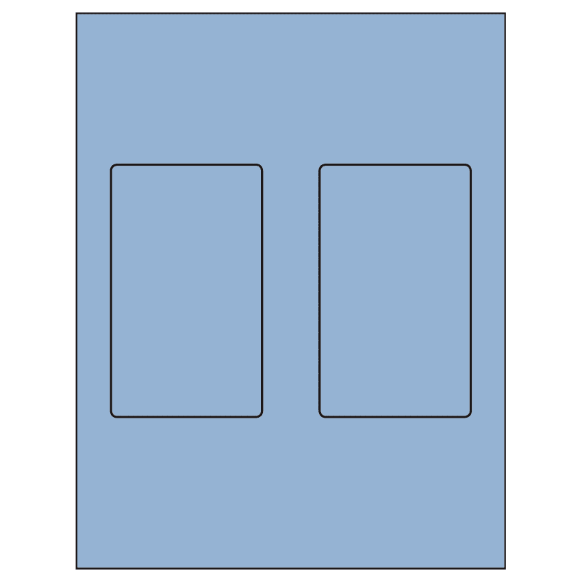 3" x 5" Pastel Blue Rectangular Sheet Labels