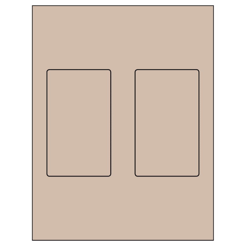 3" x 5" Pastel Tan Rectangular Sheet Labels