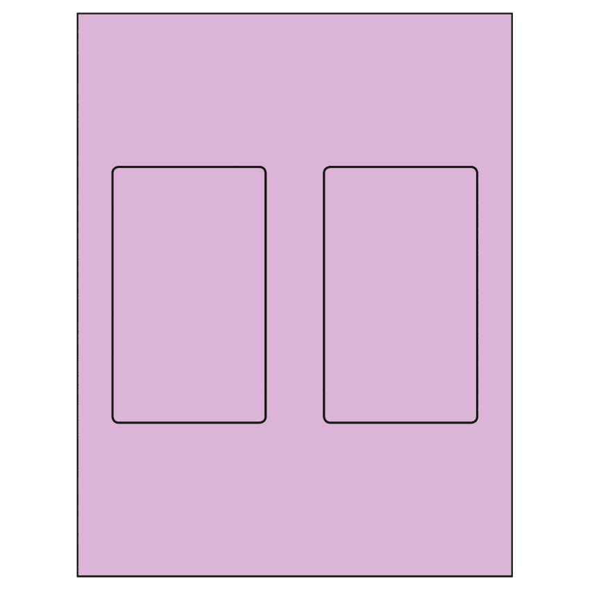 3" x 5" Pastel Purple Rectangular Sheet Labels