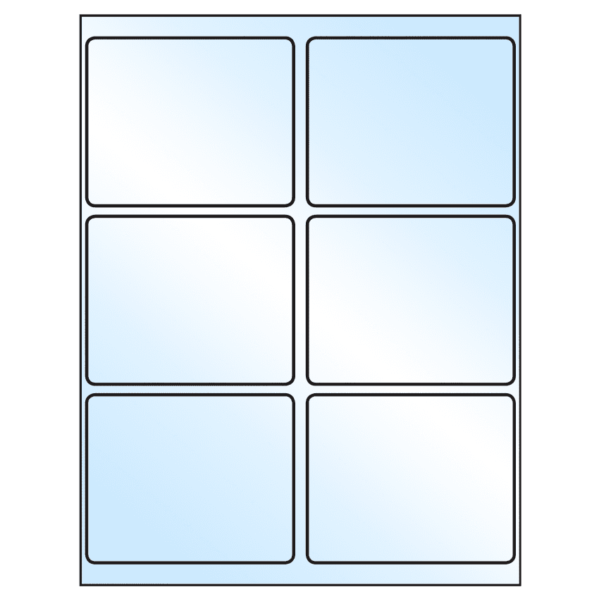 4" x 3.25" White Premium High Gloss Rectangular Sheet Labels