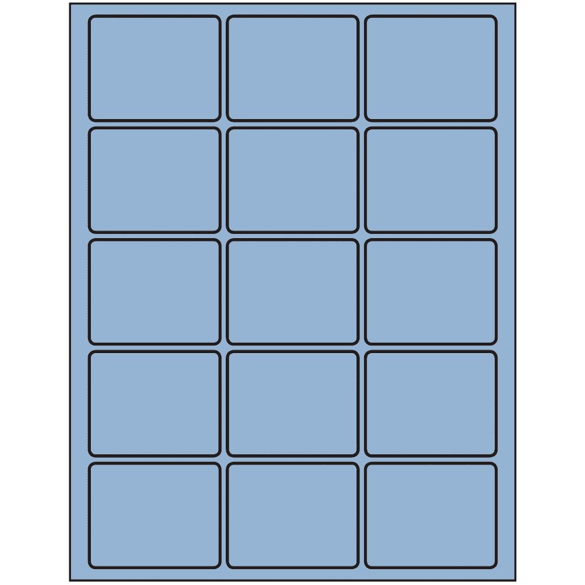 2.5" x 2" Pastel Blue Rectangular Sheet Labels