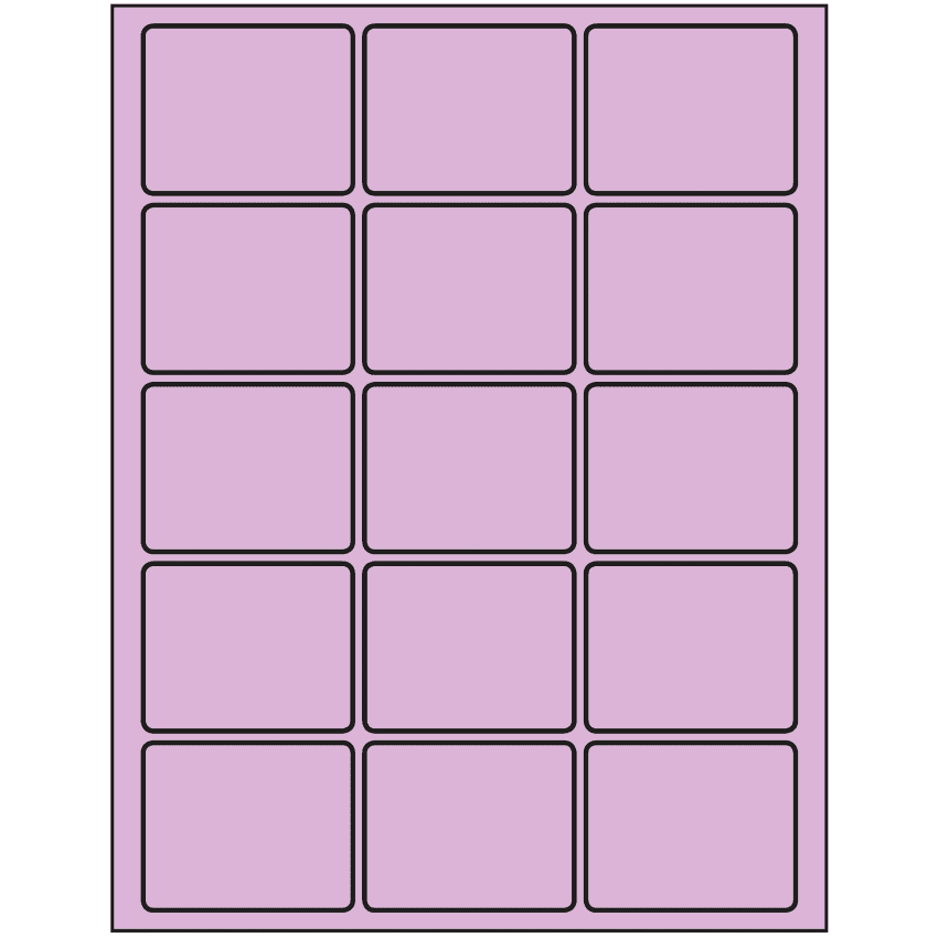 2.5" x 2" Pastel Purple Rectangular Sheet Labels