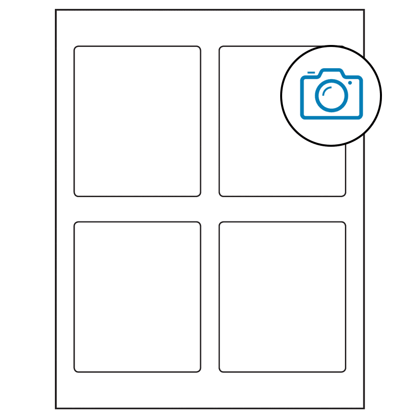 3.5" x 4.15625" Photo Gloss Rectangular Sheet Labels