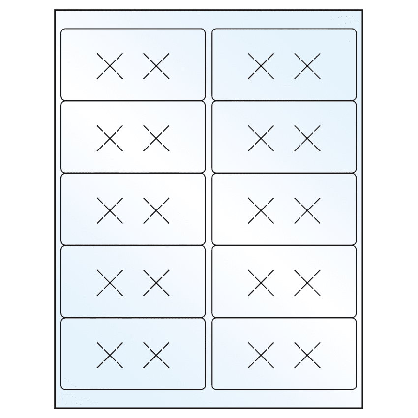 4" x 2" Crystal Clear Rectangular Sheet Labels