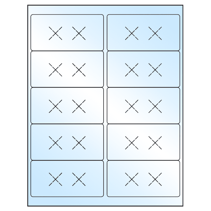 4" x 2" White Premium High Gloss Rectangular Sheet Labels