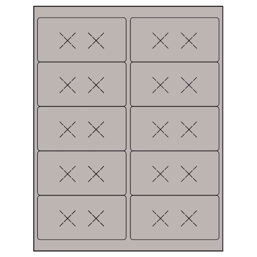 4" x 2" Gray Rectangular Sheet Labels