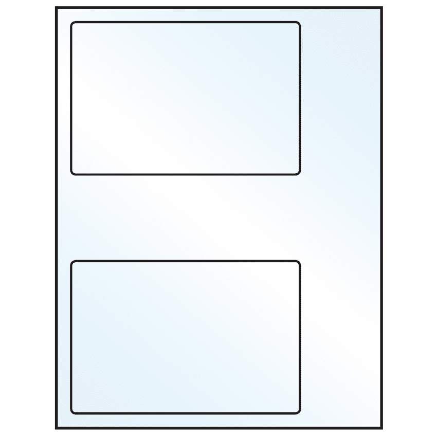 6" x 4" Crystal Clear Rectangular Sheet Labels
