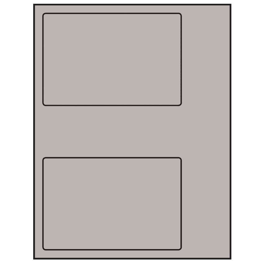 6" x 4" Gray Rectangular Sheet Labels