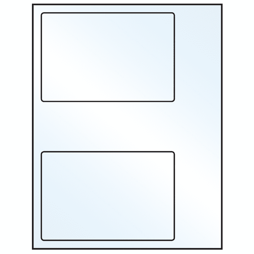 6" x 4" White Mid Gloss Rectangular Sheet Labels