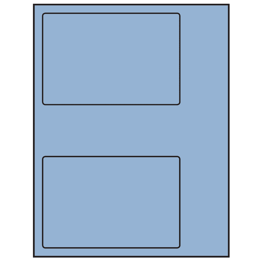6" x 4" Pastel Blue Rectangular Sheet Labels