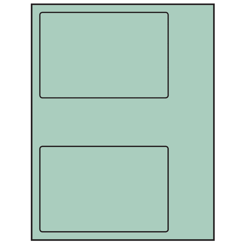 6" x 4" Pastel Green Rectangular Sheet Labels