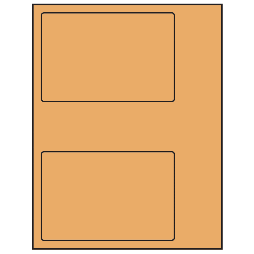 6" x 4" Pastel Orange Rectangular Sheet Labels