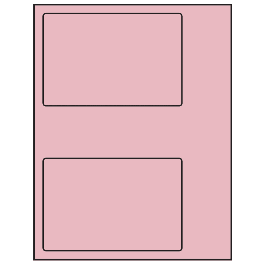 6" x 4" Pastel Pink Rectangular Sheet Labels
