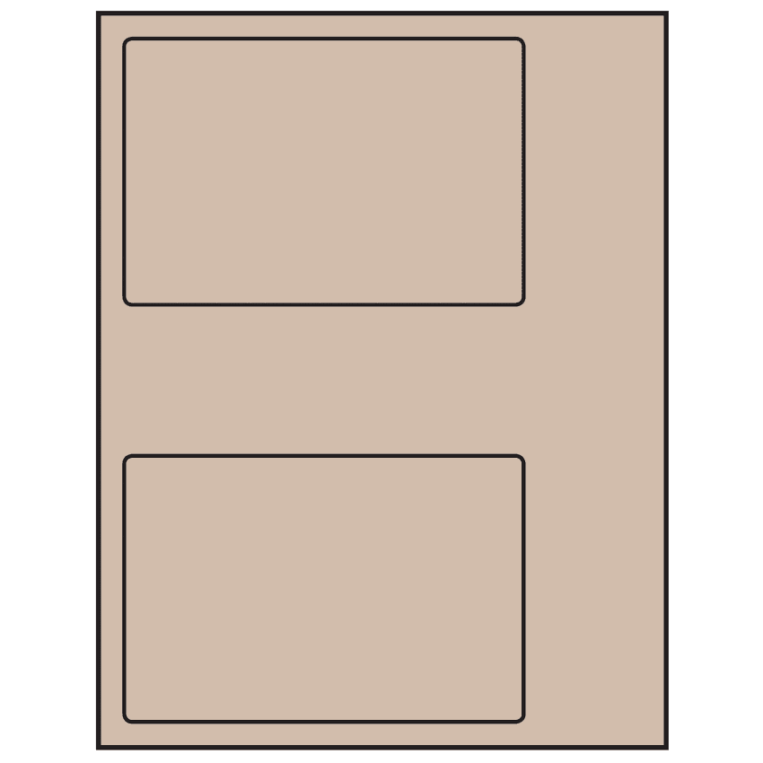 6" x 4" Pastel Tan Rectangular Sheet Labels