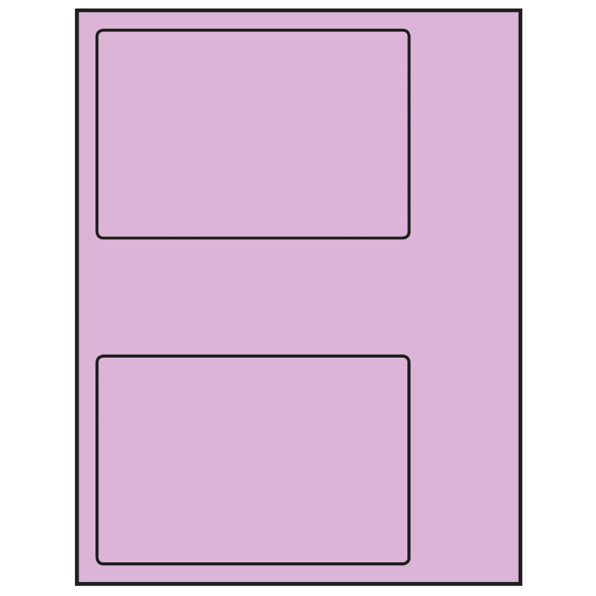 6" x 4" Pastel Purple Rectangular Sheet Labels