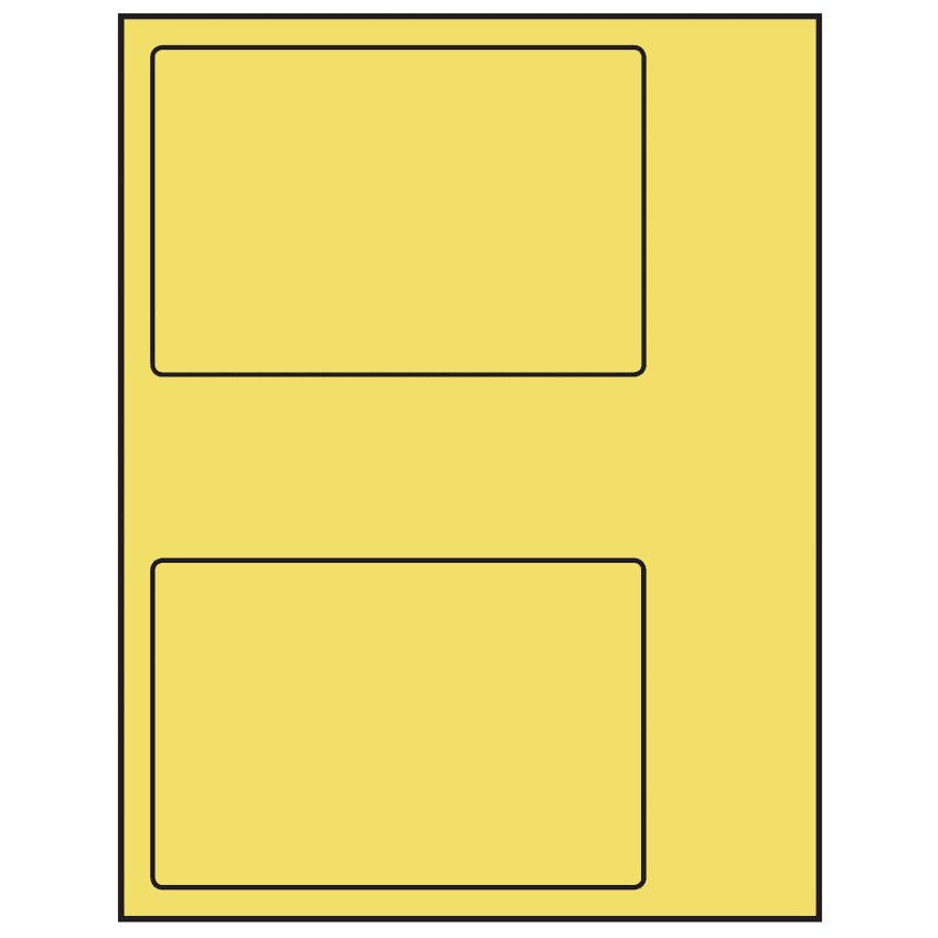 6" x 4" Pastel Yellow Rectangular Sheet Labels