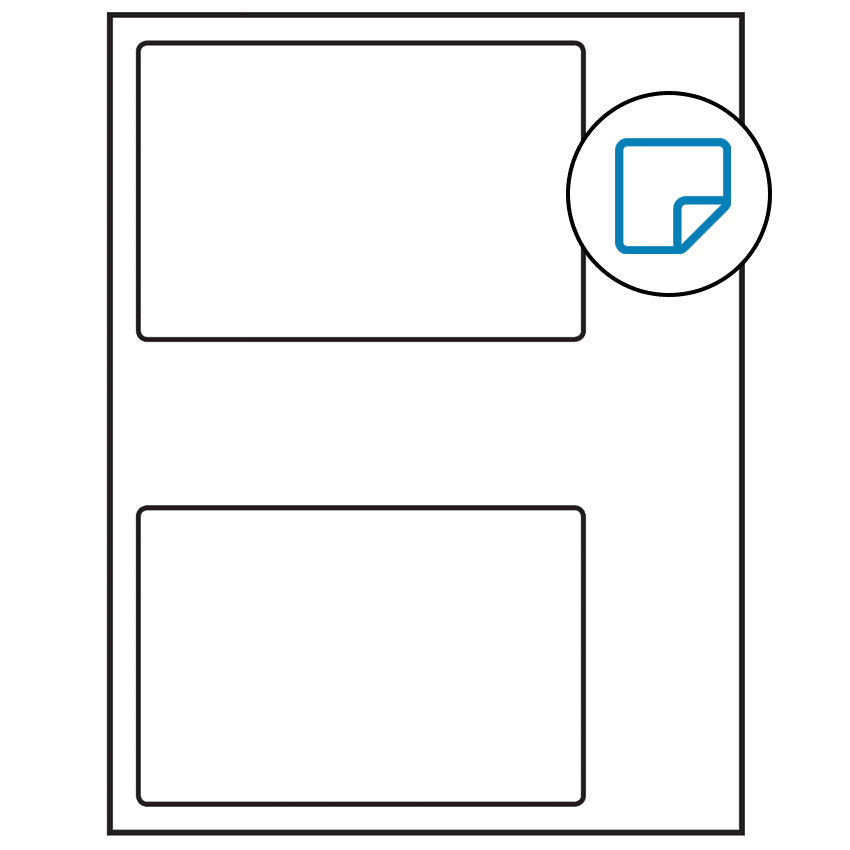6" x 4" White Rectangular Sheet Labels - Removable Adhesive