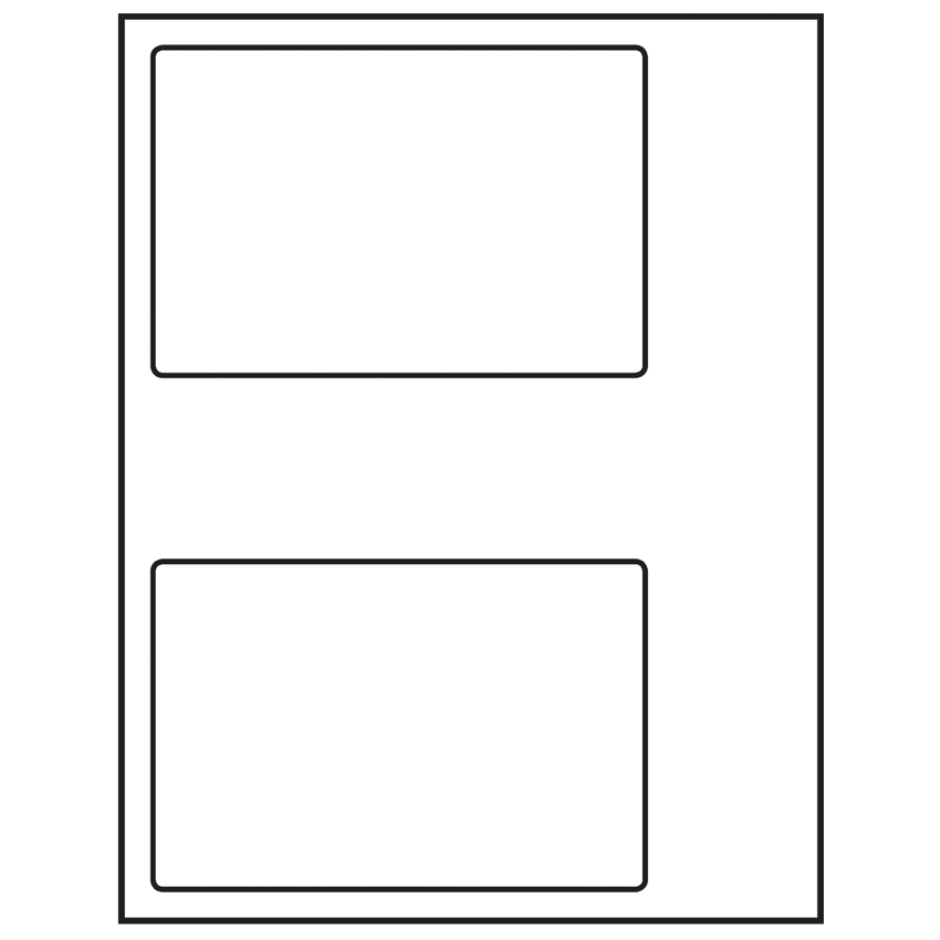 6" x 4" White Rectangular Sheet Labels
