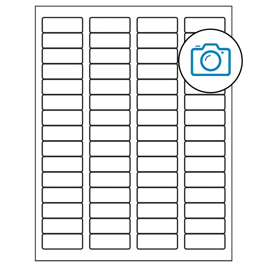 1.75" x 0.666" Photo Gloss Rectangular Sheet Labels