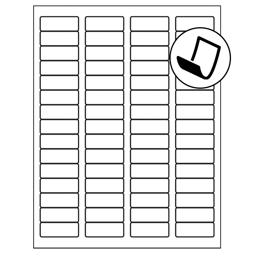 1.75" x 0.666" Blockout Rectangular Sheet Labels