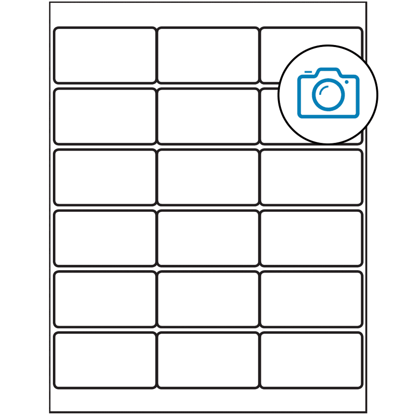 2.75" x 1.5" Photo Gloss Rectangular Sheet Labels