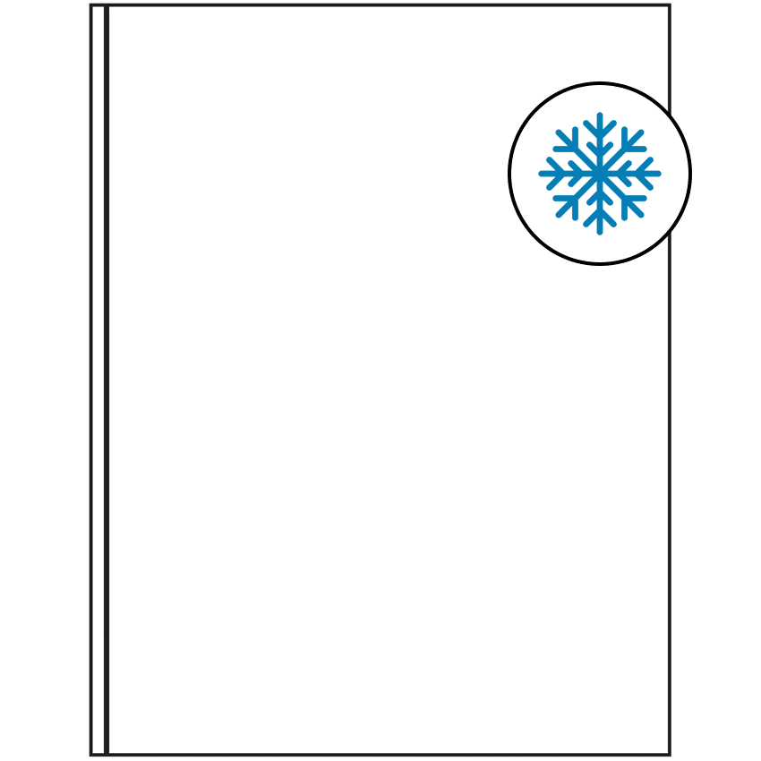 8.375" x 11" White Rectangular Sheet Labels - Freezer Grade Adhesive
