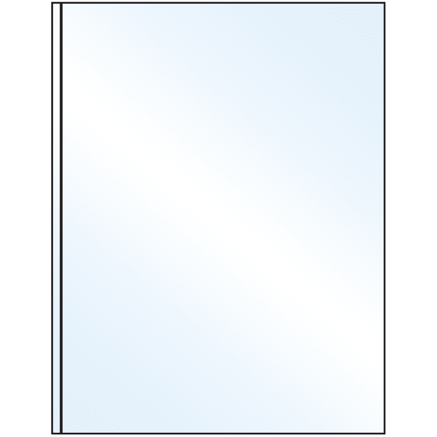 8.375" x 11" Crystal Clear Rectangular Sheet Labels