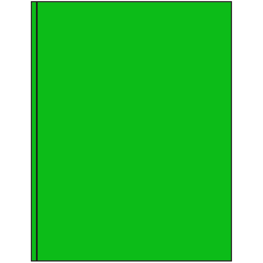 8.375" x 11" Fluorescent Green Rectangular Sheet Labels