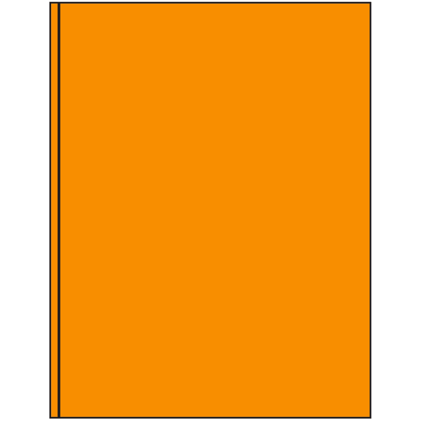 8.375" x 11" Fluorescent Orange Rectangular Sheet Labels