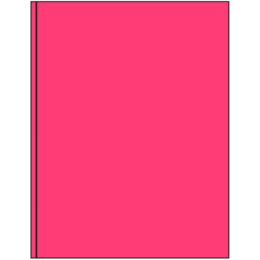 8.375" x 11" Fluorescent Pink Rectangular Sheet Labels