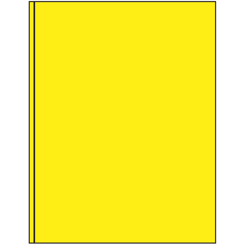 8.375" x 11" Fluorescent Yellow Rectangular Sheet Labels