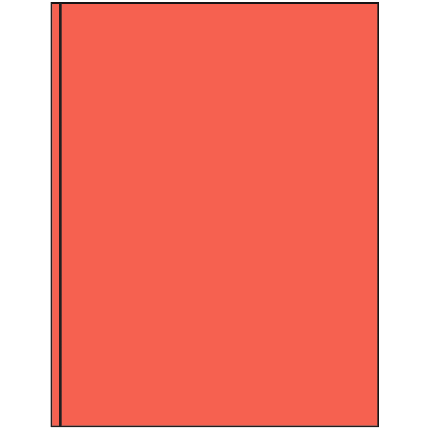 8.375" x 11" Red Rectangular Sheet Labels