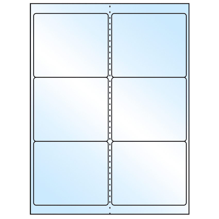 4" x 3.33" White Premium High Gloss Rectangular Sheet Labels