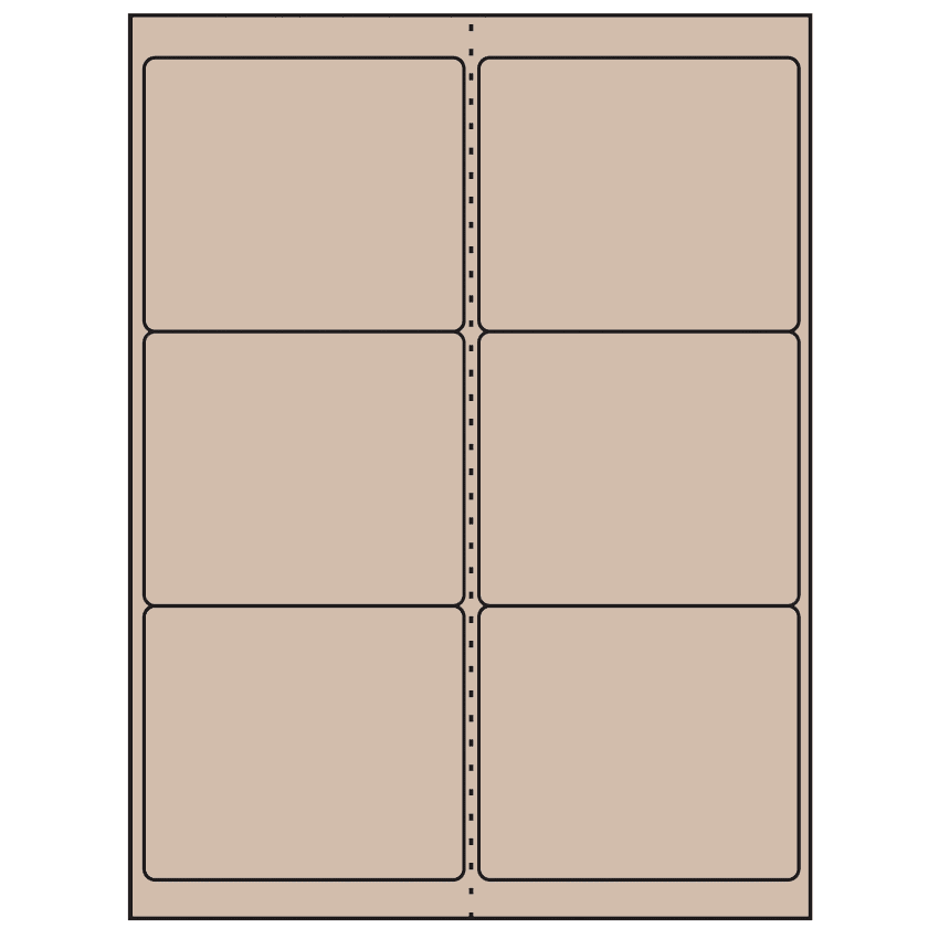 4" x 3.33" Pastel Tan Rectangular Sheet Labels