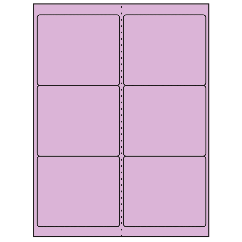 4" x 3.33" Pastel Purple Rectangular Sheet Labels