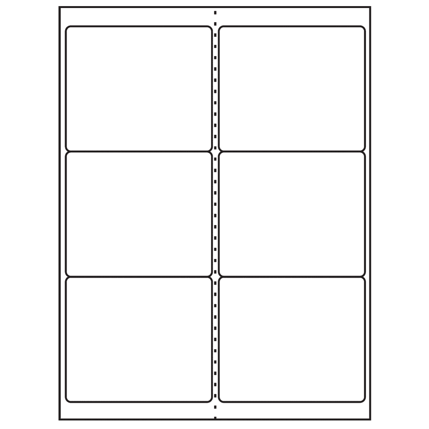 4" x 3.33" White Vinyl Drum Rectangular Sheet Labels
