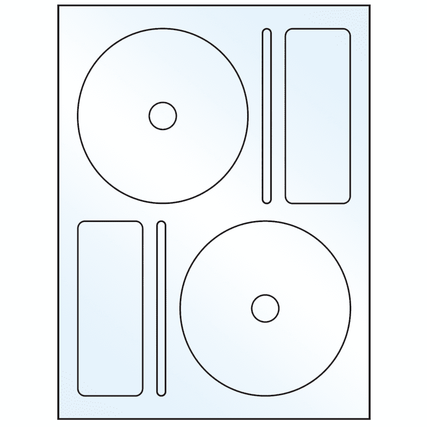 4.656" x 4.656" Crystal Clear Sheet Labels